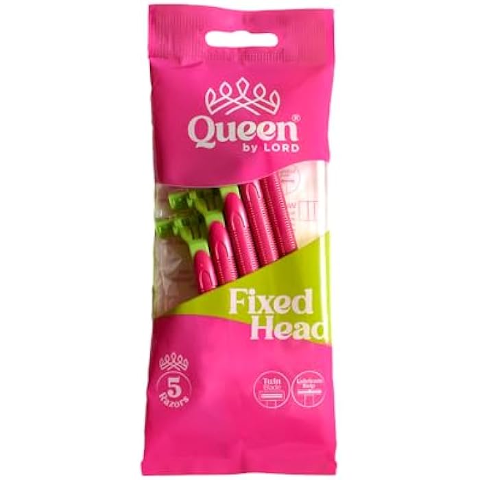 Queen By Lord Twin Blade Disposable Fixed Razors – Pack of 5